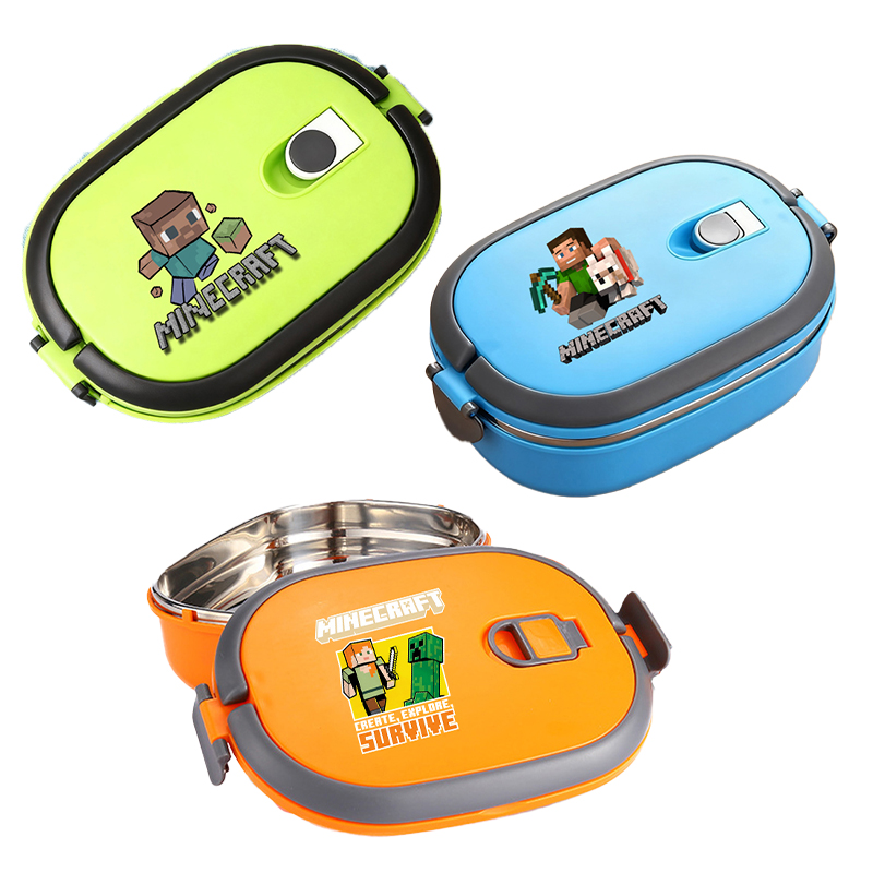 Gaming Console Minecraft - Game Theme Print Insulation Lunch Boxes