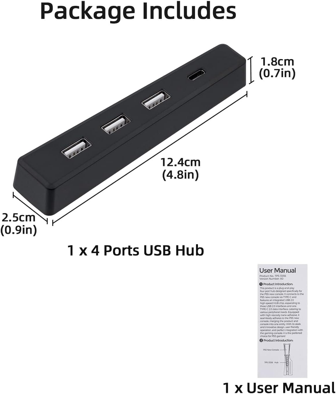 4 Ports USB Hub for PS5 Slim D - огляд і ціна Gaming Console Ps5