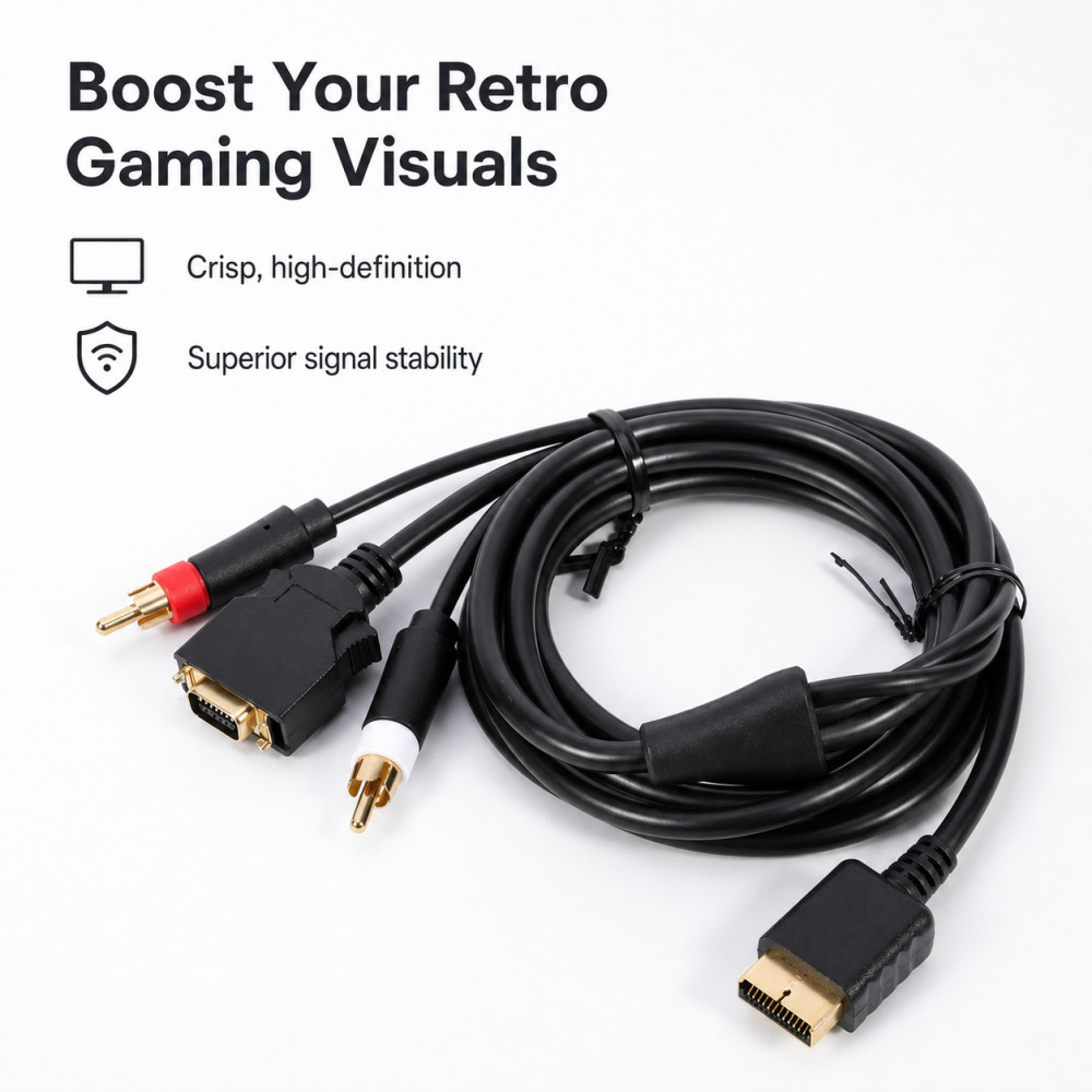 Gold-Plated AV Cable for PS2 P - огляд і ціна Gaming Console Definition