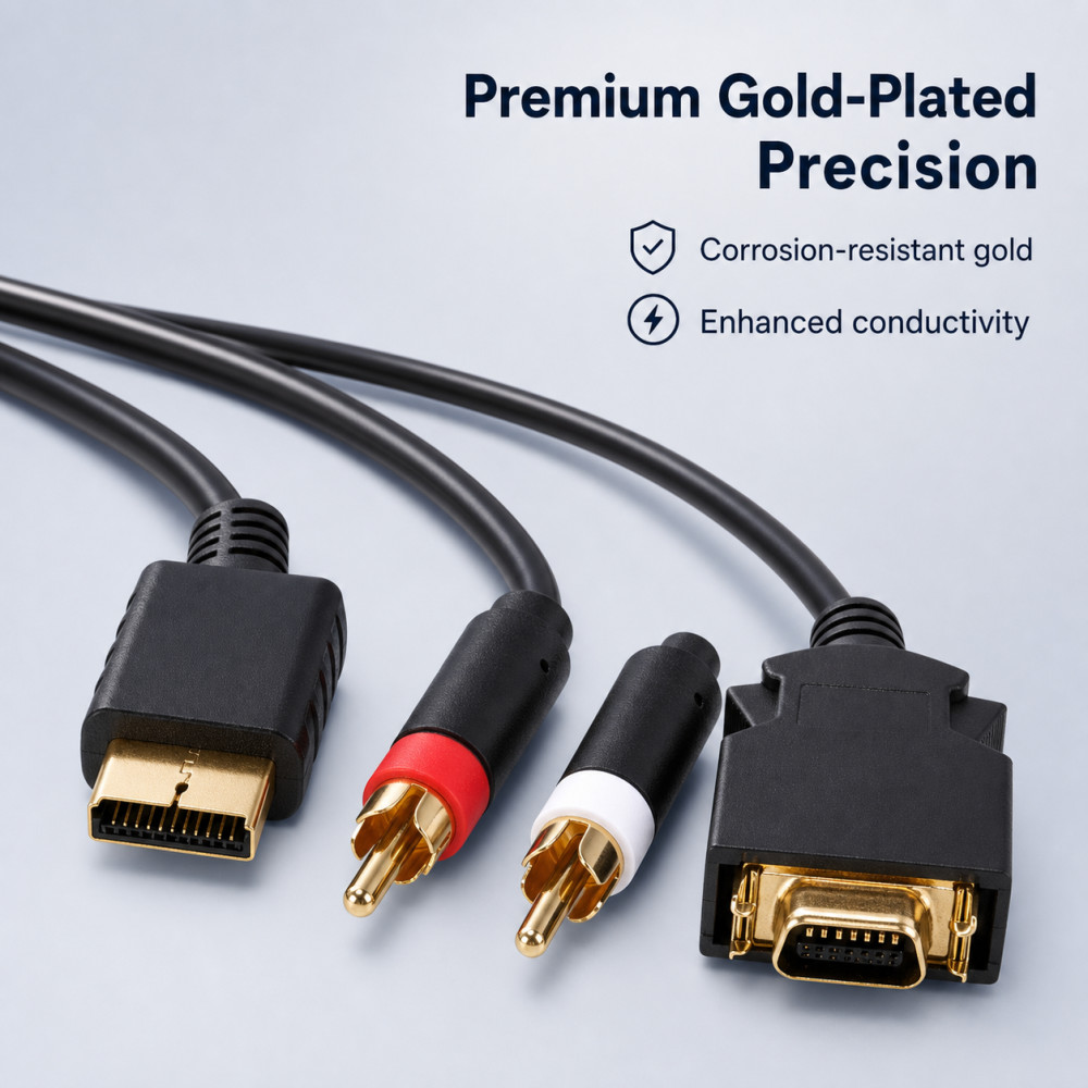Gold-Plated AV Cable for PS2 P - огляд і ціна Gaming Console Definition