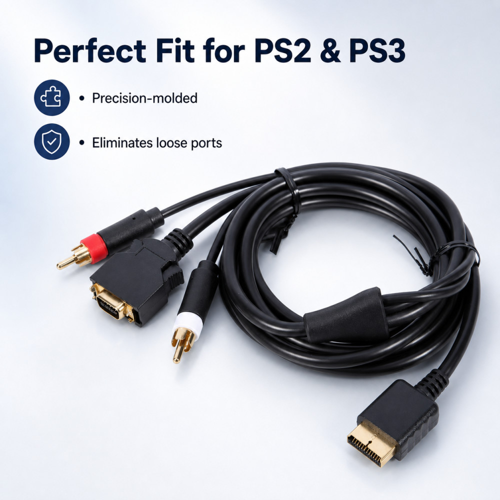 Gold-Plated AV Cable for PS2 P - огляд і ціна Gaming Console Definition